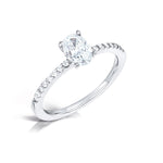 Load image into Gallery viewer, 1ct Oval Diamond ring with shoulder diamonds