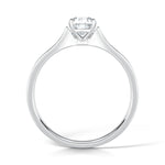 Load image into Gallery viewer, Oval Cut 4 Claw Diamond Ring With Grain Set Shoulders
