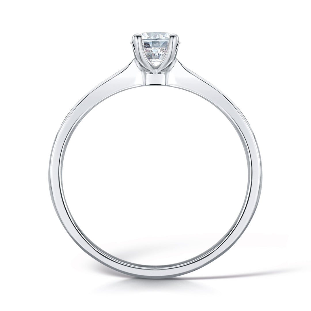 Classic Solitaire Round Brilliant Diamond Ring 1ct
