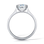 Load image into Gallery viewer, Oval Cut 2 Claw Solitaire Diamond Ring
