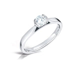 Load image into Gallery viewer, Round Brilliant 2 Claw Solitaire Diamond Ring