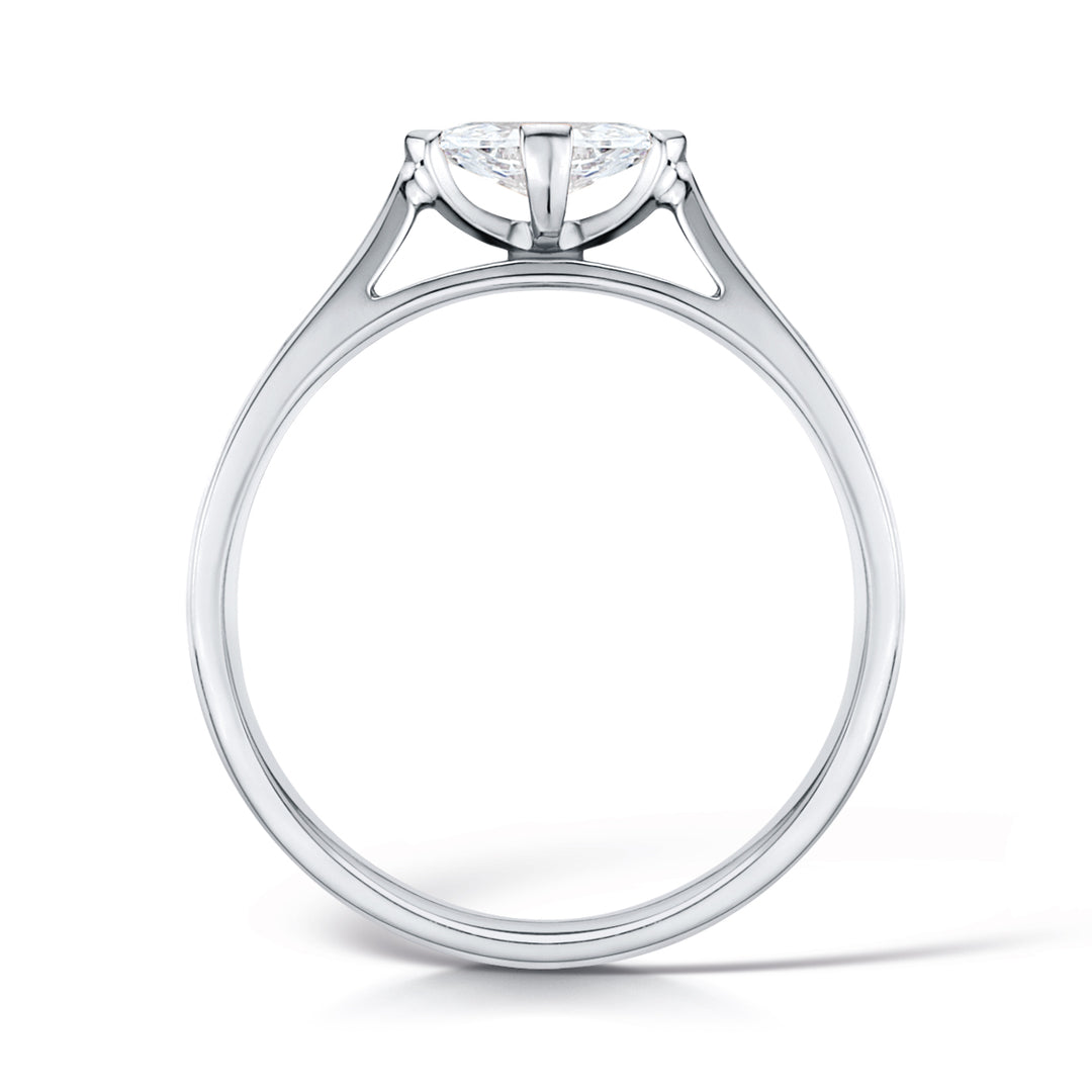 Marquise Cut 4 Claw Solitaire Diamond Ring