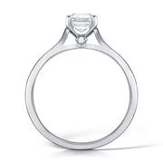 Emerald Cut 4 Claw Solitaire Diamond Ring 1ct Centre Diamond