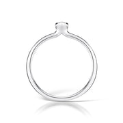 Oval Cut Rubover Diamond Ring