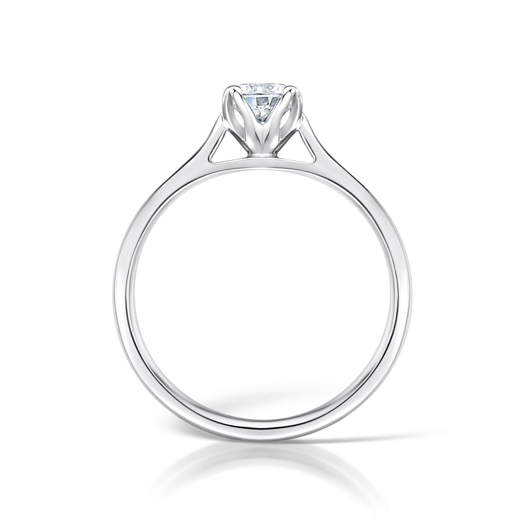 Round Brilliant 4 Claw Solitaire Diamond Ring