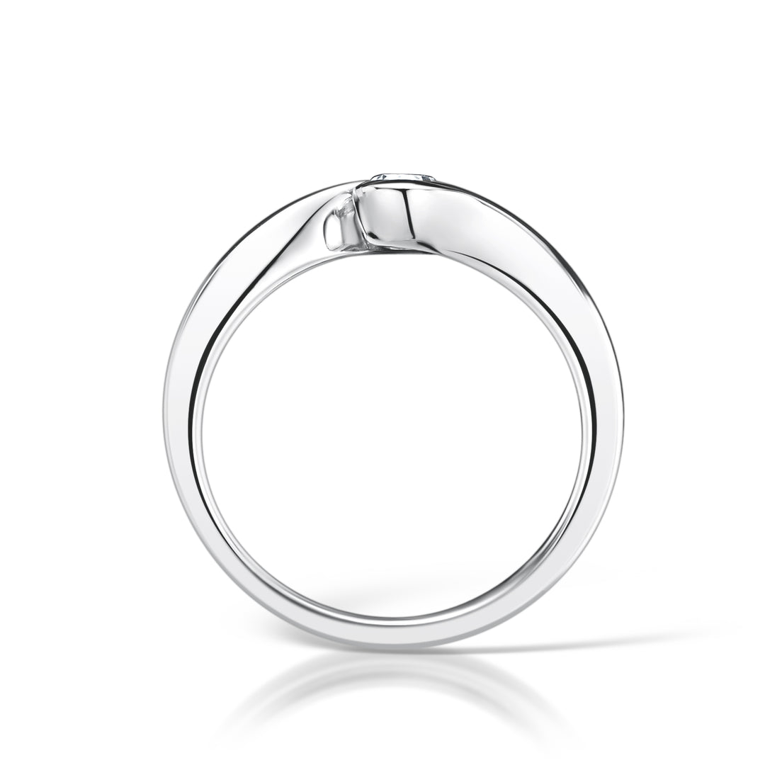 Oval Cut Rubover Diamond Ring
