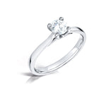 Load image into Gallery viewer, Round Brilliant 4 Claw Solitaire Diamond Ring
