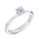 Load image into Gallery viewer, Round Brilliant 4 Claw Solitaire Diamond Ring