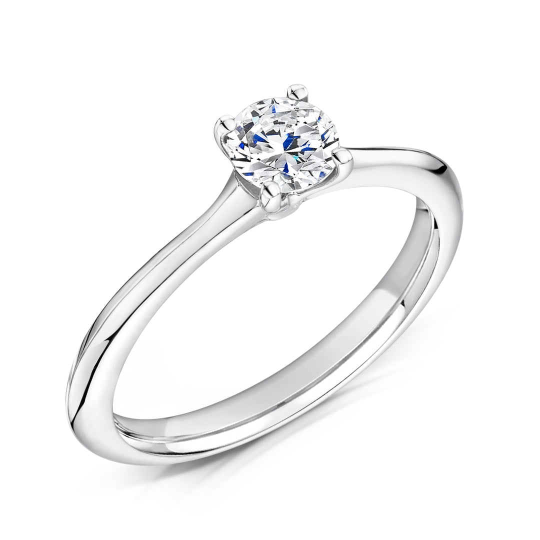 Round Brilliant 4 Claw Solitaire Diamond Ring