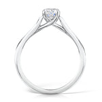 Load image into Gallery viewer, Oval Cut 4 Claw Diamond Ring With Grain Set Shoulders
